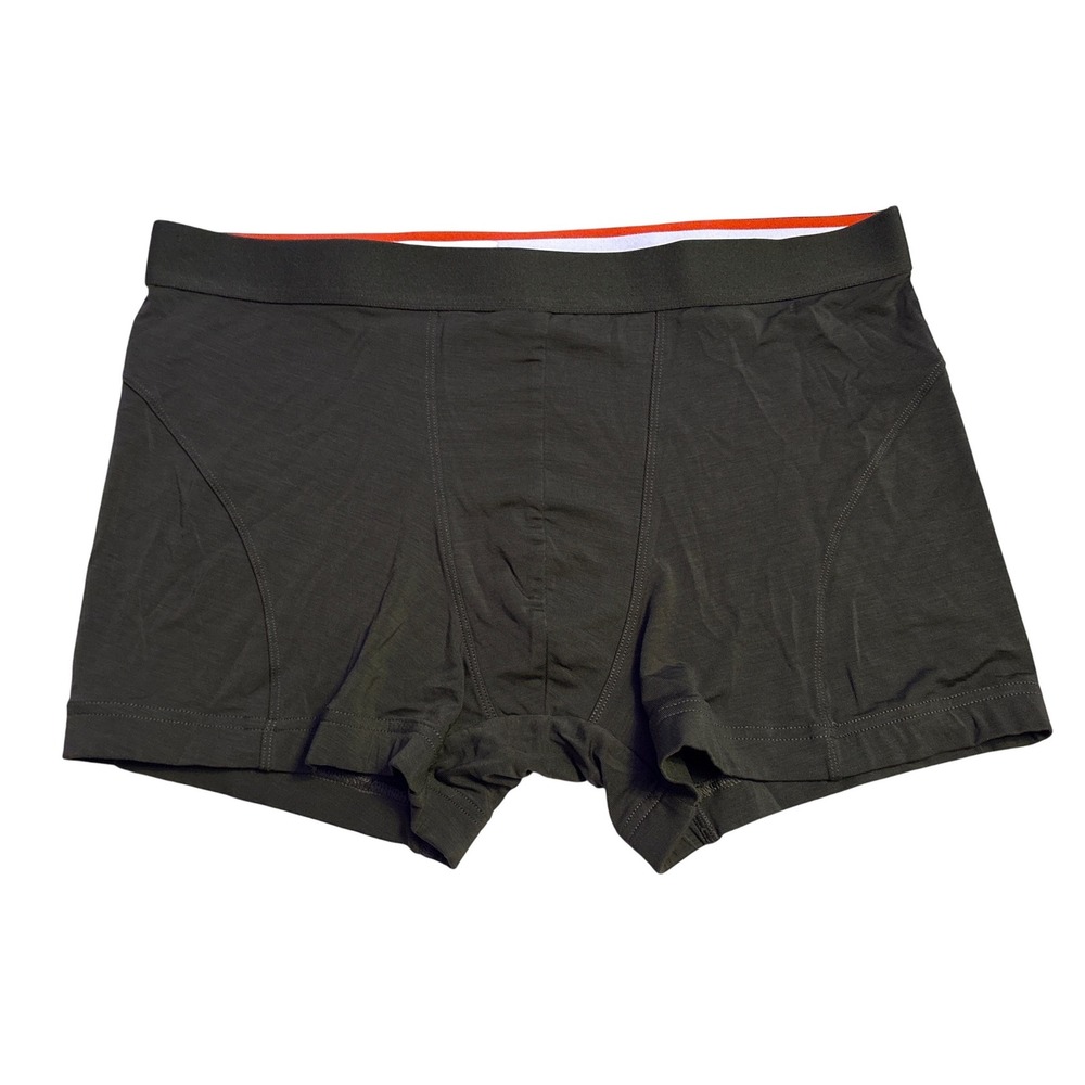 NEW SPOKE The Debrief Olive Green Lyocell Stretch Boxer Briefs Waist 34 Leg 3